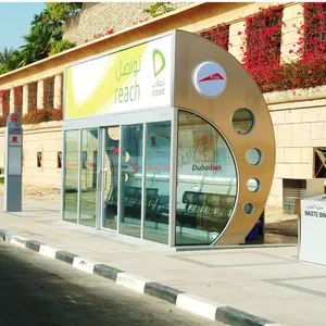 Dubai's First Air-conditioned Bus Booth Made Of Stainless Steel Material