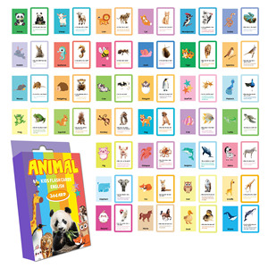 Sıcak satış erken çocukluk eğitimi Flash kart numarası şekil hayvan alfabe renk eğitim bellek bilişsel aydınlanma kartı - Product Image 2