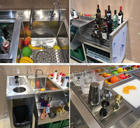 Table de barman portable multifonctionnelle mélangeur à cocktails poste de travail comptoir de bar