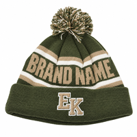 Bonnets d'hiver personnalisés en jacquard avec logo brodé 3D et pompon, pour le ski et les activités de plein air, vente en gros
