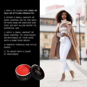 Private Label Edge Control Gel per <span class=keywords><strong>capelli</strong></span> forte tenuta di lunga durata bordo spesso idratante per <span class=keywords><strong>capelli</strong></span> in Gel <span class=keywords><strong>cera</strong></span> per la cura delle donne prodotto - Product Image 4