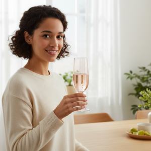 Ensemble de verrerie en verre ambré à corail, 4 pièces, verres à <span class=keywords><strong>martini</strong></span> sans pied cannelés pour vin rouge, champagne, cocktail, bar à domicile de luxe, vaisselle d'hôtel - Product Image 4