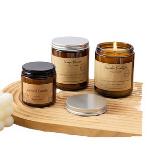 Jialong Houseware Soy Wax Holiday Scented <b>Candles</b> 100g Glass Jar Handmade Classical Style Aromatherapy Indoor Home - Product Image 3