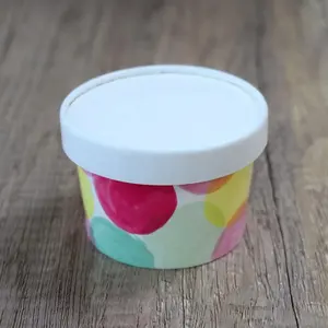 Fábrica al por mayor OEM ODM Diseño personalizado 3 oz 4 oz Tazas de helado con tapa de papel - Product Image 5