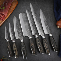 Couteau de chef Vg10 de conception nouvelle 2022, couteaux de cuisine en acier Damas de haute qualité