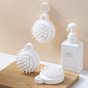 Scalp Massage Hair <b>Brush</b> White Plastic Soft Bristles For <b>Shampooing</b> And Relaxation - Product Image 2