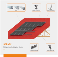 Crochet de fixation solaire en acier inoxydable SUS304 pour système de montage sur tuiles, support de panneau PV réglable, structure de support, quincaillerie