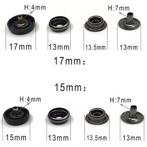 Broches de Presión de 15/17 mm, Cubierta Superior Negra y Blanca, Botones de Material Plástico, Remaches de Cuero, Botones de Presión T 3 T 5 T 8, Hebilla, 500 Juegos/bolsa - Product Image 3