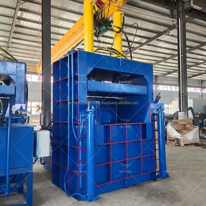 Presse à balles verticale automatique Outil de compression efficace pour les déchets de tissus Pneus recyclables Boîte de vitesses en alliage d'aluminium en acier inoxydable - Product Image 3