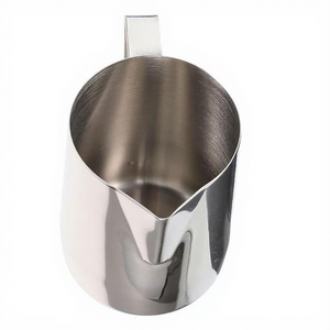 Carafe à lait en acier inoxydable de luxe, finition mate, avec poignée et couvercle, pichet multifonctionnel pour servir de l'eau, du thé ou du café - Product Image 6