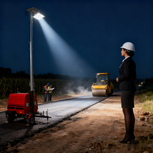 Grúa de obstrucción de telecomunicaciones con iluminación de 1000 vatios, torres de luz diésel móviles de cultivo LED inflables para jardín de Torre aeropónica - Product Image 3