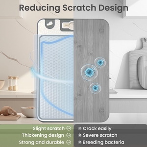 Planche à découper en acier inoxydable antibactérienne, antidérapante, double face, durable - Product Image 2