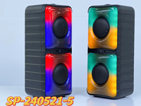 Altavoz de Karaoke, Altavoces Grandes para Fiestas al Aire Libre, Altavoz Bluetooth Dual de 4 Pulgadas con Micrófono para KTV Familiar