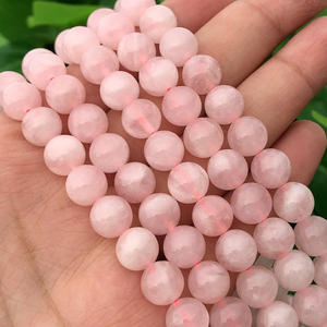 Perline di <span class=keywords><strong>Quarzo</strong></span> <span class=keywords><strong>Rosa</strong></span> Naturale Madagascar A+ Rotonde per Creazione di Gioielli Fai-da-Te, Braccialetti e Collane - Product Image 3