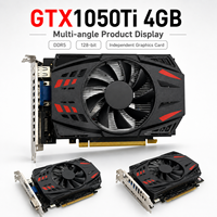 Carte graphique GeForce GTX 1050Ti 4 Go GDDR5 128 bits pour jeux vidéo, refroidissement par ventilateur unique pour PC de bureau
