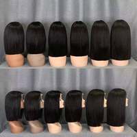 Perruque courte bob 13x4 sans colle avec dentelle HD, cheveux naturels indiens bruts vietnamiens lisses, perruques frontales en dentelle brésilienne