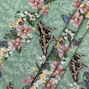 Farfalla fiore Jacquard tessuto pastorale per la casa tessile per cuscino <span class=keywords><strong>di</strong></span> lancio per abbigliamento borsa da Picnic filato colorante tappezzeria - Product Image 5