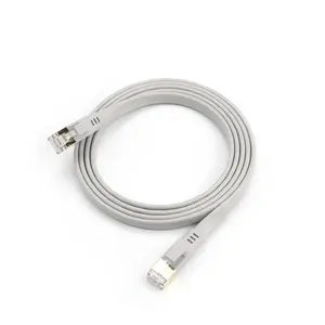 High Quality Lan Ethernet cable 10ft 15ft 20ft 25ft cat8 rj45 nue termination plug flat cable copper