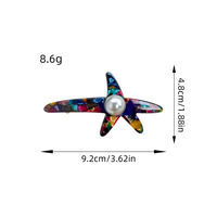 Barrette à cheveux FANXING en acétate en forme d'étoile, grande pince à ressort avec fausses perles, accessoires capillaires à motifs variés, logo personnalisé
