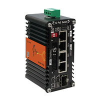 Convertidor de Medios de Fibra Óptica SFP Industrial con Gestión de Red Inteligente, Switch e Inyector PoE Ethernet con Pantalla LED y Tipo-C para Teléfono y PC