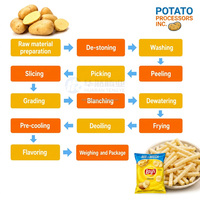Industriële fruit- en groente-frites productielijn HUARAN, 2500 kg/uur, automatisch, hoge productiviteit voor voedselverwerkingsbedrijven