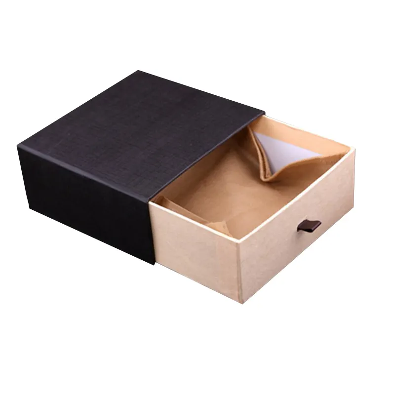 Bespoke — boîte coulissantes en carton rigide, de luxe, avec Logo personnalisé fantaisie, pour emballage cadeau en papier, 2 pièces