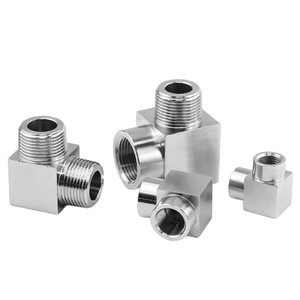 304 Stainless Steel Double Thread Connector CNC Right Angle Elbow G M NPT Fitting for Pipe Plumbing - Product Image 2