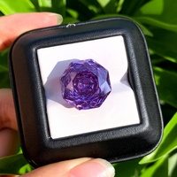 EMEJEWE Zircone cubique 5A de laboratoire, taille octogonale rose, pierre précieuse calibrée en vrac, 50 carats, multicolore avec jeu de couleurs/effet de feu pour la joaillerie