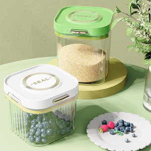 Airtight Food Storage Jar Rectangle Plastic Lid Moisture Proof For Snacks Seasonings Milk Powder Noodles Grains - Product Image 1