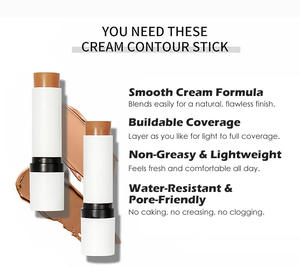 Cobertura completa de alta calidad mate con pincel corrector base Stick 2 en 1 <span class=keywords><strong>contorno</strong></span> corrector base Stick - Product Image 3