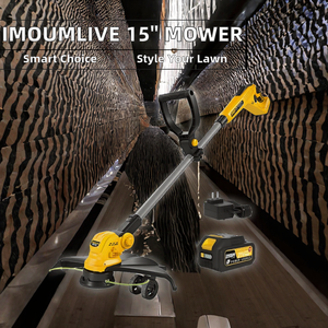IMOUMLIVE Tondeuse à gazon sans fil 15 pouces, débroussailleuse, coupe-herbe, batterie 21V, débroussailleuse sans fil pour la coupe - Product Image 2