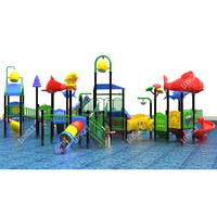 Parc aquatique pour enfants, équipement de jeux aquatiques, ensembles de jeux multi-glissades, aires de jeux extérieures, toboggans aquatiques