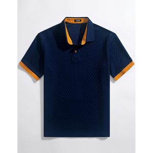 FOXA Polo pour homme en tricot texturé à manches courtes avec boutons, respirant, décontracté, pour l'été - Product Image 6