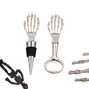 Skeleton Hand <b>Wine</b> <b>Stopper</b> Zinc Alloy Multi Function Corkscrew Opener Halloween Decor - Product Image 3
