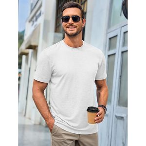 2025 hommes classique col rond à manches courtes T-Shirt été basique léger évacuation de l'humidité mode t-shirts Hip Hop Style - Product Image 1