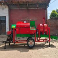 Machine à battre à double alimentation homologuée CE avec plusieurs tamis pour maïs, millet, sorgho, blé, soja – Idéale pour la ferme