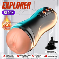 Godemiché Automatique en Gros pour Hommes – 10 Modes de Vibration, Silencieux, Réaliste, en TPE, avec Chauffage et Aspiration