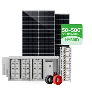 Generator tenaga surya semua 500kW sistem penyimpanan energi dalam satu tiga fase untuk rumah 6kWh 10kWh rumah