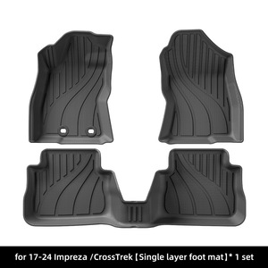 Tapis de sol de voiture en TPE imperméables et anti-salissures sur mesure, doublures intérieures pour <span class=keywords><strong>Subaru</strong></span> <span class=keywords><strong>Impreza</strong></span> Crosstrek 2017-2024 - Product Image 5