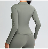 Série Half Zippy Gym Top À Manches Longues Running Veste Loga Gym Running Sport Deportes Fitness Femmes À Manches Longues Demi