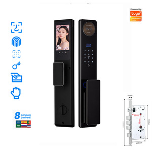 Умный водонепроницаемый замок с распознаванием отпечатков пальцев, 3D-распознаванием лица, кодовым доступом, цифровой замок с активным видеодомофоном, многоязычный - Product Image 2
