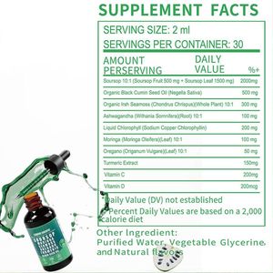 Integratori ODM/OEM 10 in 1 in gocce acide, antiossidanti, per la disintossicazione immunitaria e il supporto quotidiano della salute, formula ad assorbimento rapido - Product Image 3