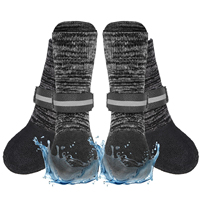 Chaussures imperméables antidérapantes réfléchissantes à sangles réglables, résistantes, pour l'extérieur, chaudes pour l'hiver, protège-pattes, chaussettes pour chien