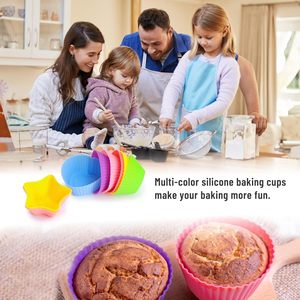 Customized Logo Food Grade <b>Silicone</b> Muffin Mold Set Reusable Cupcake Cake Cup <b>Baking</b> Mold Wholesale - Product Image 4