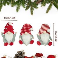 Adorables décorations de table de Noël en forme de gnome, mini Tomte Nisse en polyester, porte-couverts, chapeau tricoté rouge, sacs à couverts
