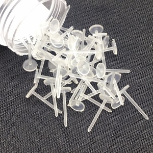 Transparent Plastic <b>Earring</b> Posts Flat Round 10000 Pieces For <b>Earring</b> Making Jewelry Findings Components - Product Image 1