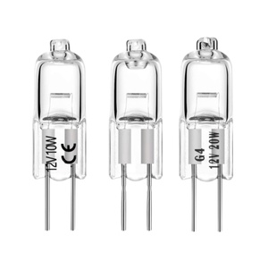Bombilla Halógena de Filamento de Yoduro de Tungsteno <span class=keywords><strong>G4</strong></span> G5.3 de Dos Pines Pequeña 12V 220V para Lámpara de Araña de Cristal <span class=keywords><strong>10W</strong></span> 20W 35W 50W 2700 3200K - Product Image 1