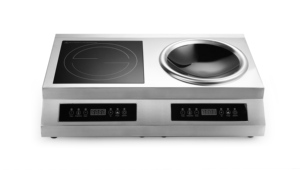 Cuisinière à induction commerciale double à brûleurs plats et wok intégrés, haute puissance 5000W*2, pour machines de cuisine, compatible ODM/OEM AM-CD207 - Product Image 6