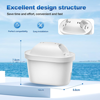 Cartouche de filtre universelle de rechange pour purificateur d'eau commercial à charbon actif, 0,5 micron, débit de 100 GPD, pour eau potable