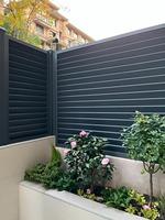 Intimité extérieure clôture plaque maison sécurité métal lattes horizontales jardin aluminium cour clôture main courante
